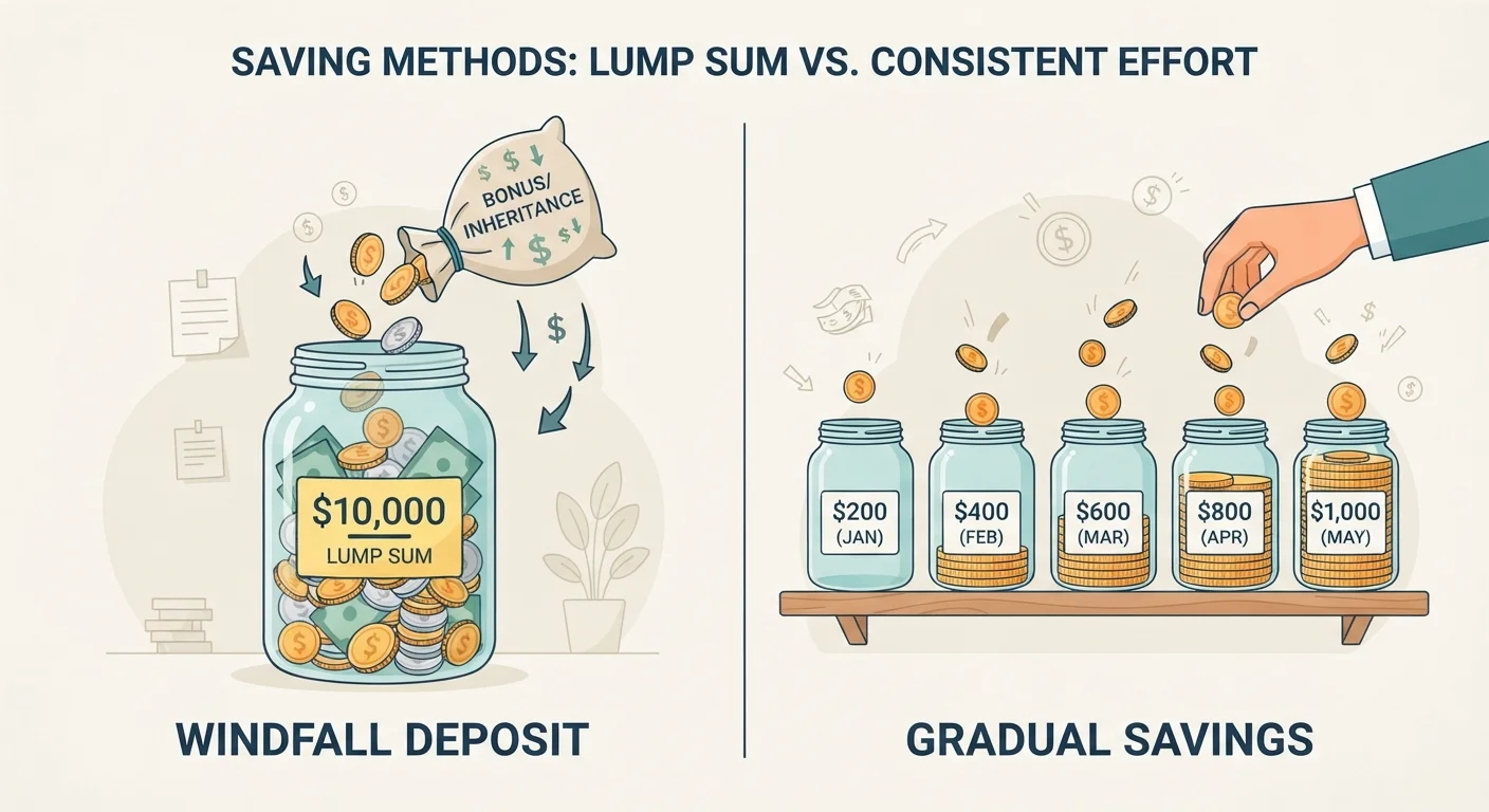 Lump-Sum Saving vs. Incremental Saving: Which Approach Builds More Discipline?